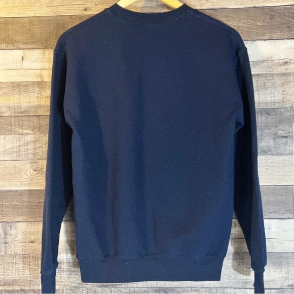 Vintage America Crewneck Navy Sweatshirt S Coastal Grandma Nautical - Picture 3 of 5